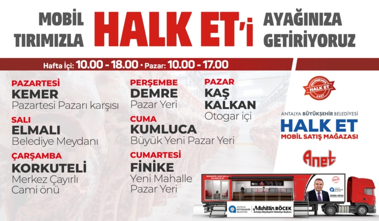 Halk Et Mobil Mağazalarıyla Sağlıklı Et Alışverişi!