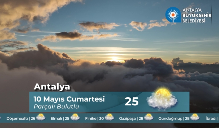 Antalya’da Bugün Hava: 25° Parçalı Bulutlu!
