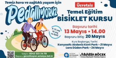 Antalya’da Ücretsiz Bisiklet Kursları Başlıyor!