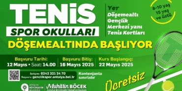 Ücretsiz Tenis Kursları Döşemealtı’nda Başlıyor!