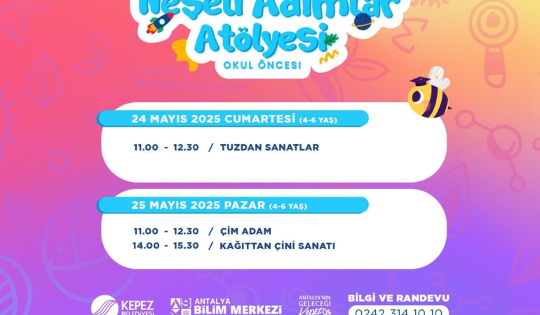 Antalya Bilim Merkezi’nde Eğlenceli Bilim Atölyeleri!