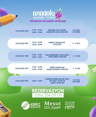 Minik Sanatçılar İçin Renkli Atölye Haftası!