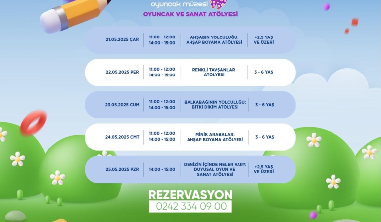 Minik Sanatçılar İçin Renkli Atölye Haftası!