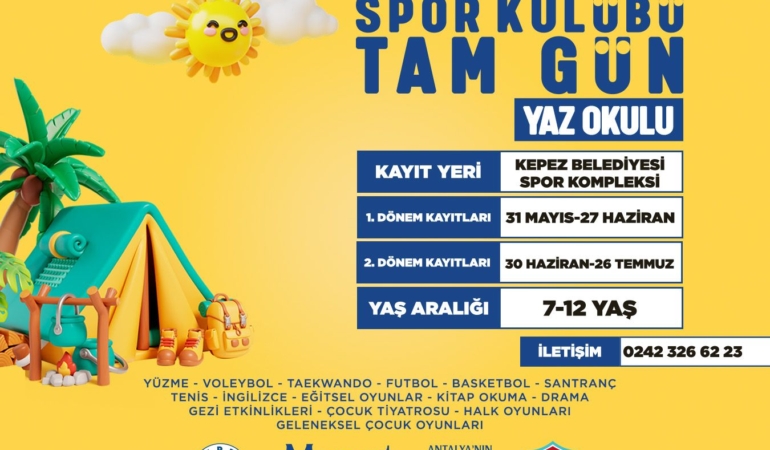 Kepez’de Yaz Okulu ile Çocuklar Eğlenecek!