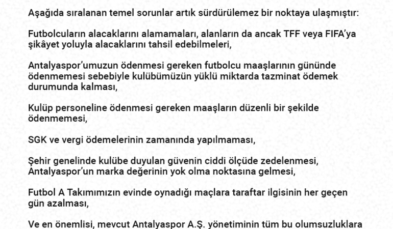 Antalyaspor’da Kriz: Güven Tazeleme Zamanı!
