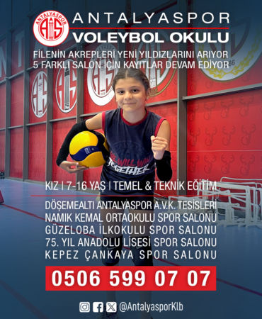 Antalyaspor Voleybol Okulu Kayıtları Başladı!