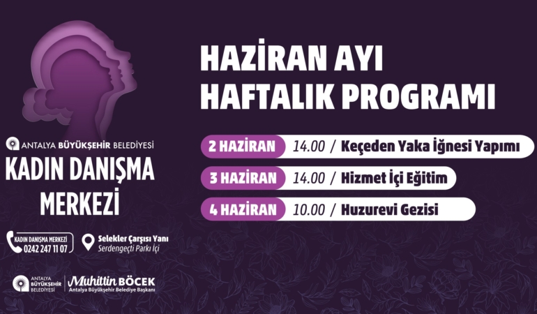 Kadınlar İçin Haziran’da Özel Etkinlikler!