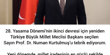 Numan Kurtulmuş’a Yeni Dönemde Başarılar!