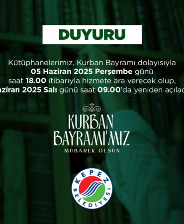 Kütüphaneler Bayramda Kapatılıyor!