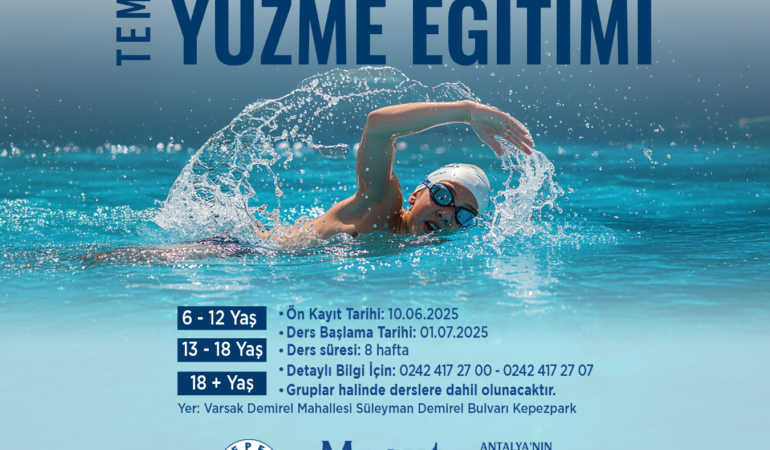 Kepez’de Temel Yüzme Eğitimi Başlıyor!