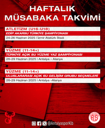 Antalyaspor’un Haftalık Müsabaka Takvimi Açıklandı!