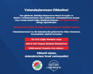 Bağış Talebine Dikkat! Dolandırıcılara İtibar Etmeyin!
