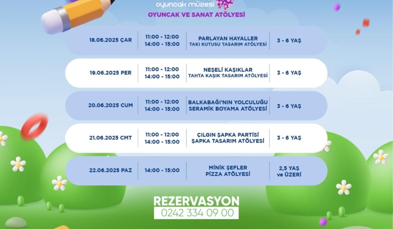 Minik Sanatçılar İçin Renkli Atölye Haftası!