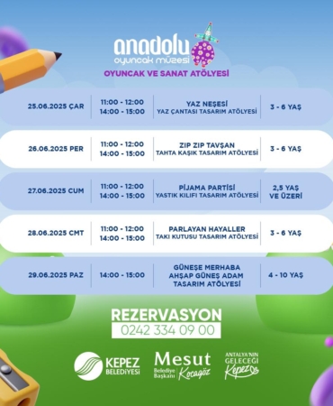 Minik Sanatçılar Yaz Atölyelerinde Buluşuyor!