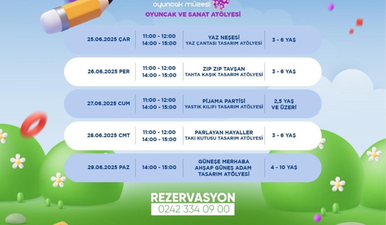 Minik Sanatçılar Yaz Atölyelerinde Buluşuyor!