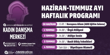 Kadınlar İçin Haziran – Temmuz Programı Başladı!
