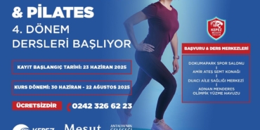 Kepez’de Ücretsiz Step Aerobik ve Pilates Başlıyor!