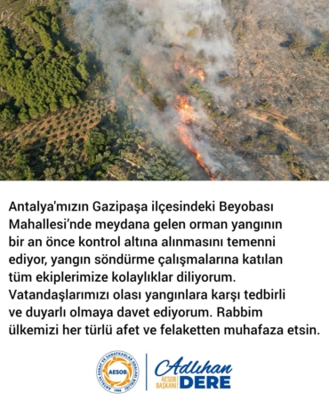 Gazipaşa’da Orman Yangınına Dikkat Çekildi!