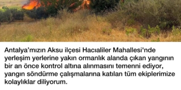 Aksu’da Yangın: Tedbirli Olalım!