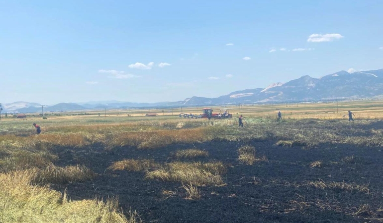 Burdur’da Buğday Tarlasında Yangın: 3 Dönüm Zarar!