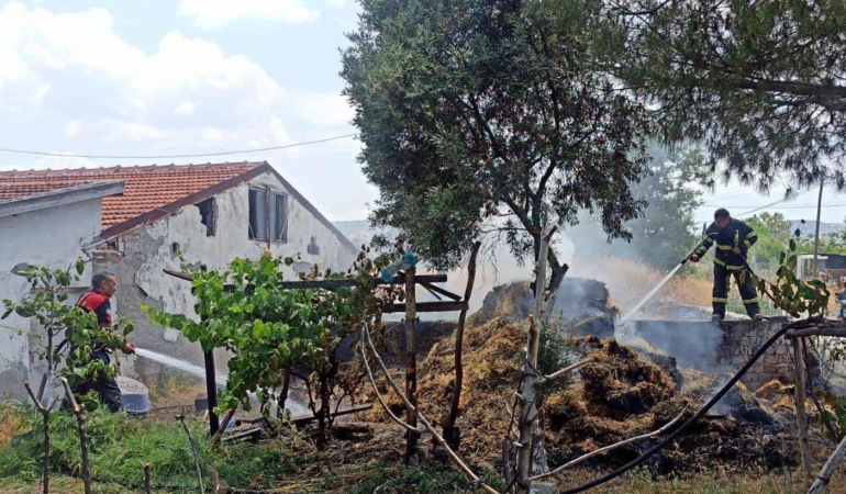 Burdur’da Yangın: 1 Ton Saman Kül Oldu!