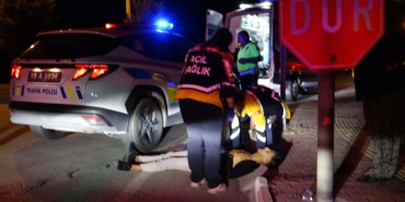 Alkolle Kaza Yapan Genç, Yere Yığıldı!