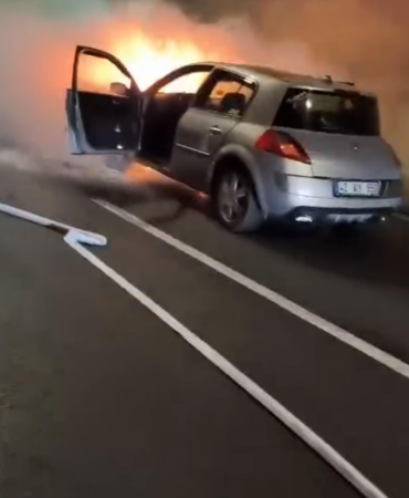 Tüneldeki Yangın Panik Yarattı! Otomobil Alev Aldı