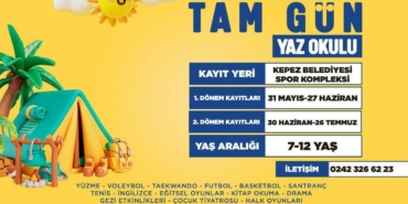 Kepez’de Çocuklar İçin Eğlenceli Yaz Okulu!