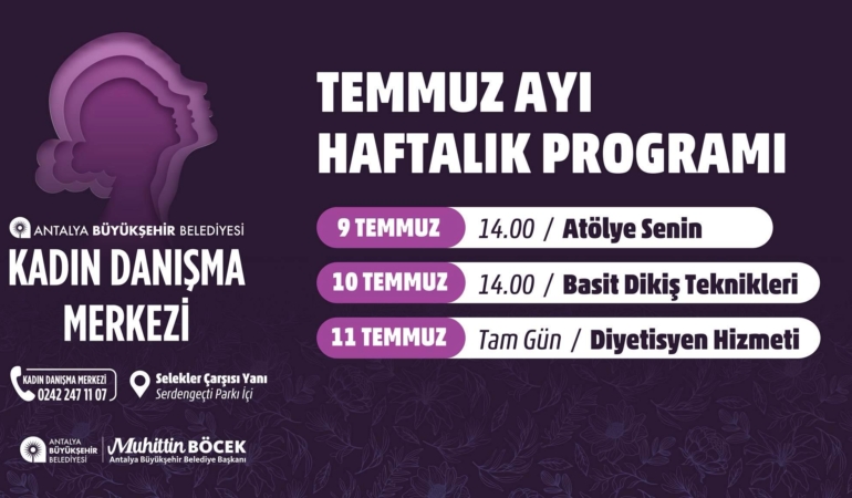 Kadınlar İçin Temmuz Programı Başlıyor!