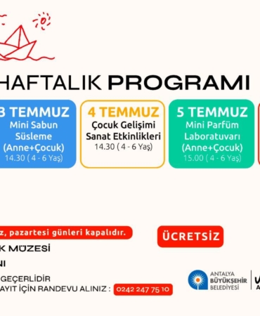 Antalya’da Ücretsiz Çocuk Atölyeleri Başlıyor!