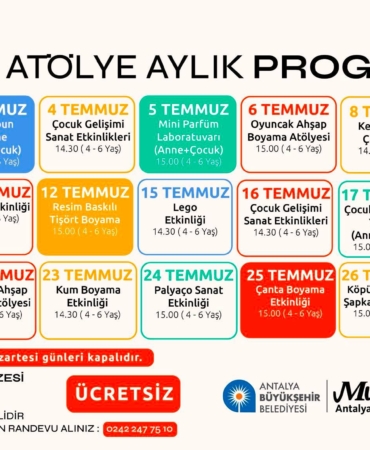 Antalya’da Ücretsiz Eğlenceli Atölyeler Başlıyor!