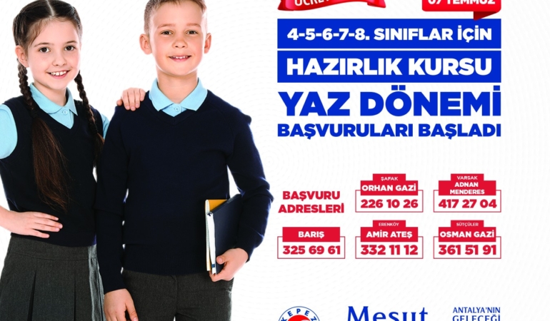 Kepez’de Ücretsiz Yaz Kursları Başladı!