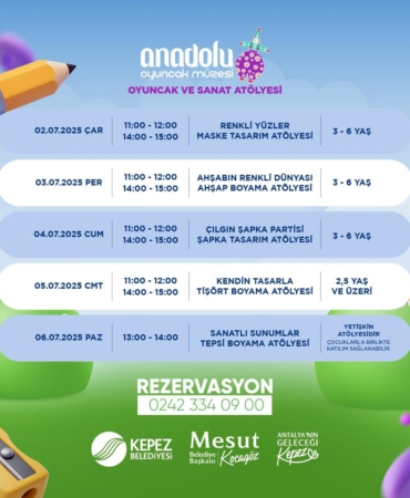 Minik Sanatçılar İçin Renkli Atölye Haftası!