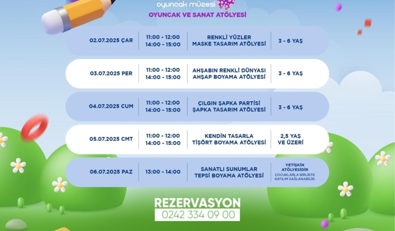 Minik Sanatçılar İçin Renkli Atölye Haftası!