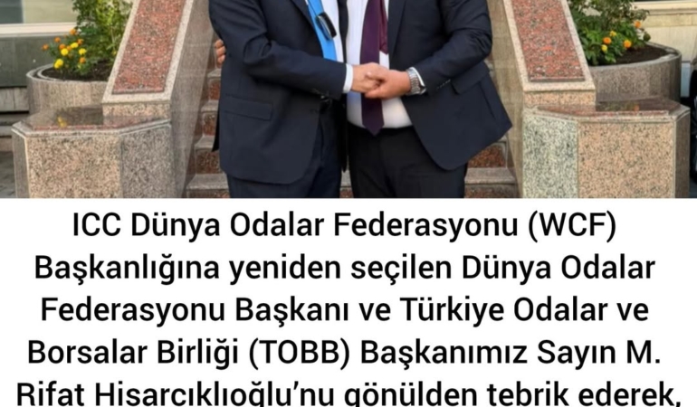 Hisarcıklıoğlu’na Uluslararası Başarılar Diliyoruz
