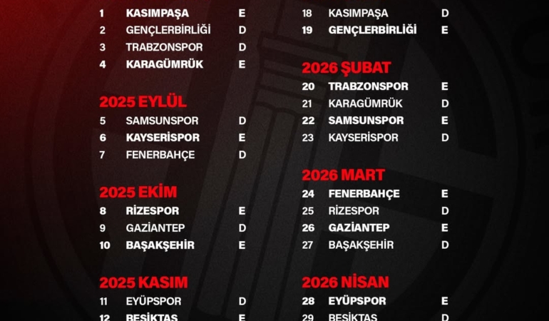 Antalyaspor’un 2025-2026 Takvimi Açıklandı!