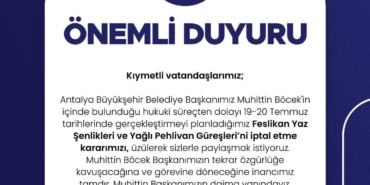 Feslikan Yaz Şenlikleri İptal Edildi!