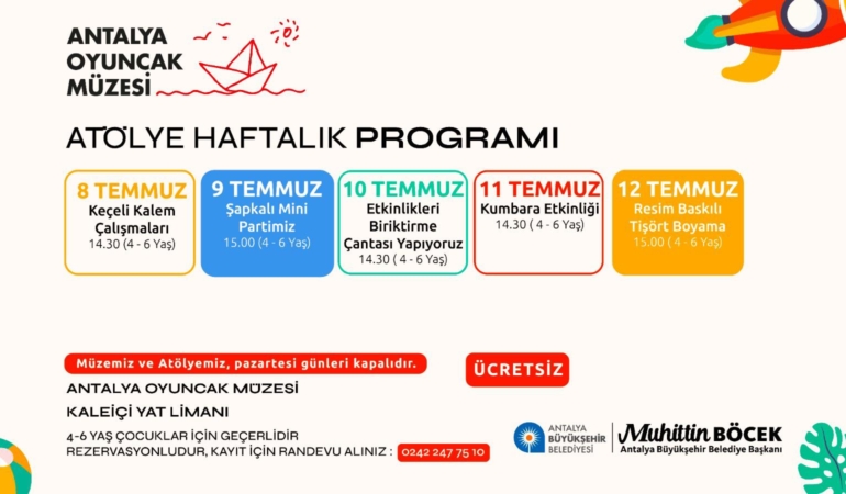 Antalya’da Çocuklar için Eğlenceli Atölyeler!