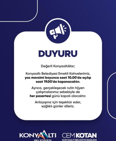 Emekli Kahvelerimiz Yaz Boyunca Açık!