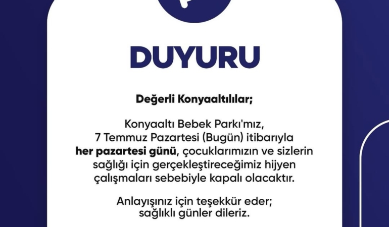 Bebek Parkı’nda Hijyen Çalışmaları Başlıyor!