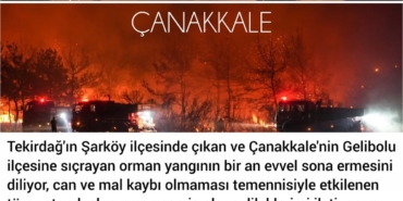 Yangınlara Karşı Tedbirli Olalım, Geçmiş Olsun!