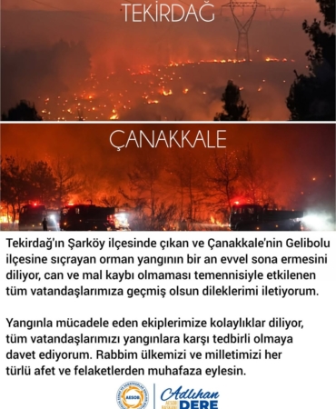 Yangınlara Karşı Tedbirli Olalım, Geçmiş Olsun!