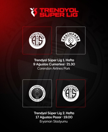 Antalyaspor’un İlk 2 Haftalık Fikstürü Açıklandı!