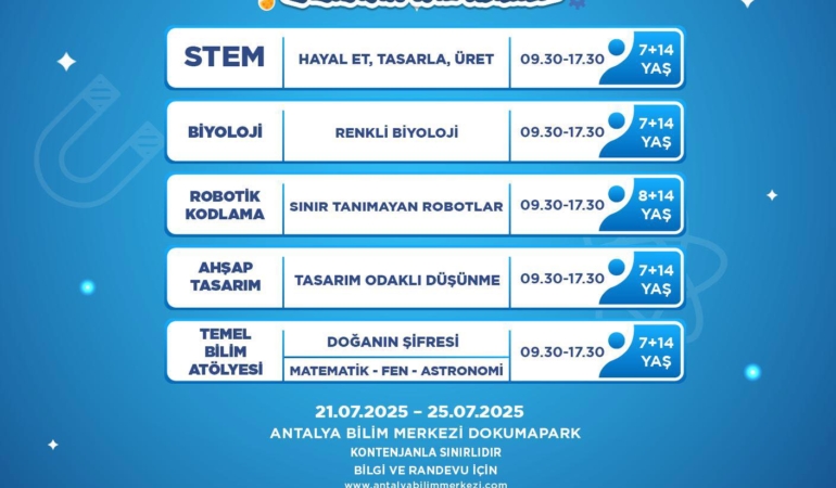 Bilimle Eğlenceli Yaz: Antalya Bilim Merkezi