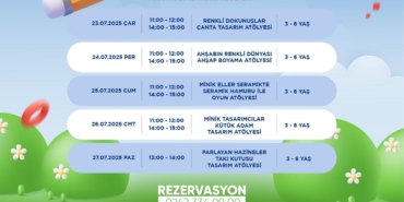 Minik Sanatçılar için Renkli Atölye Haftası!
