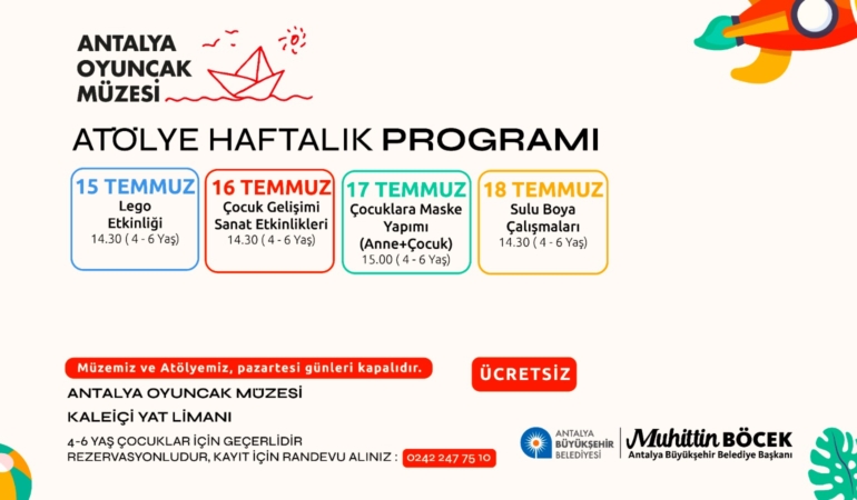 Antalya’da Ücretsiz Çocuk Etkinlikleri Başlıyor!