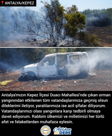 Kepez’deki Yangın: Geçmiş Olsun Dilekleri