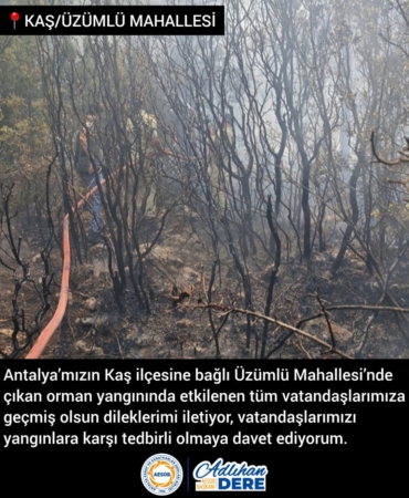 Üzümlü Mahallesi’nde Yangın: Geçmiş Olsun Antalya!