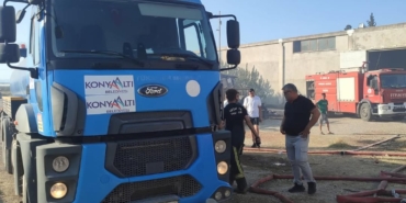 Konyaaltı Belediyesi Yangınla Mücadelede Yanında!
