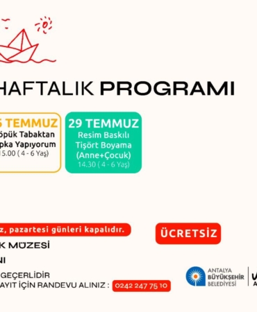 Antalya’da Ücretsiz Çocuk Atölyeleri Başlıyor!